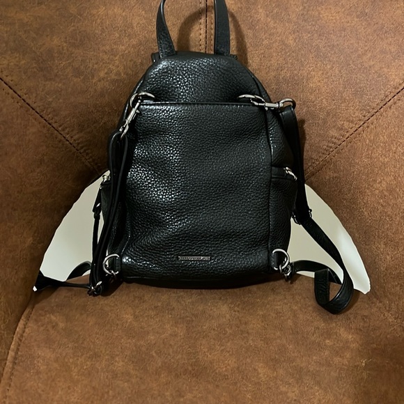 Black Leather Rebecca Minkoff Backpack - Picture 9 of 15